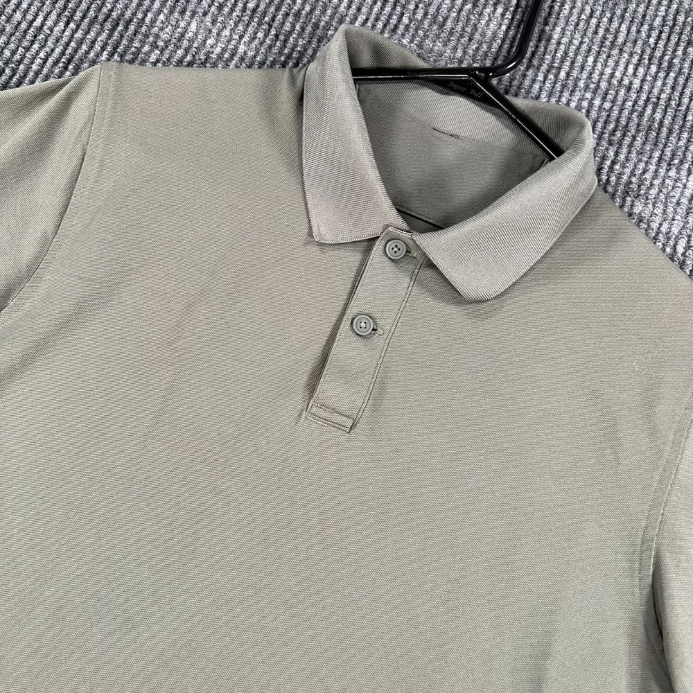 Lululemon Polo Shirt Mens Small Green Short Sleeve Active Performance Casual